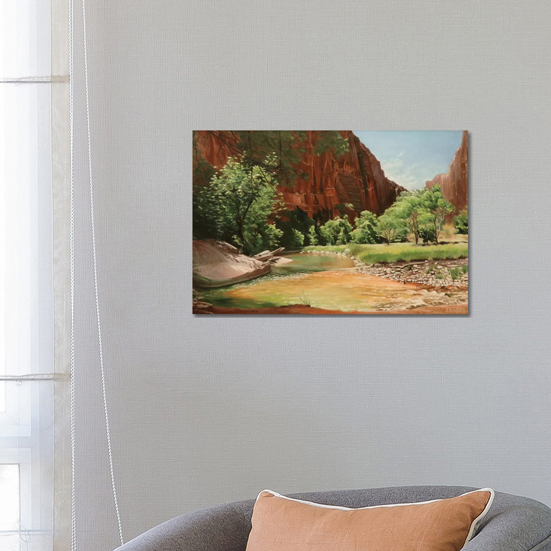 Zion - Entlang des North Fork Virgin River von Nick Savides - Galerie-verpackte Leinwand Giclée