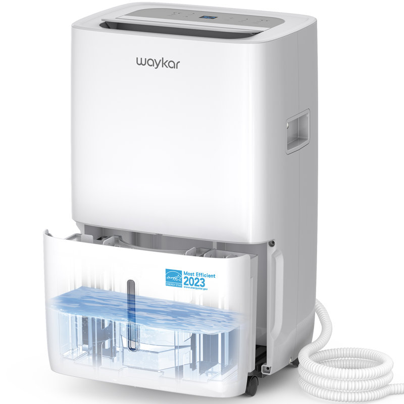 Waykar 2000 Sq. Ft White Portable Dehumidifier with Humidistat