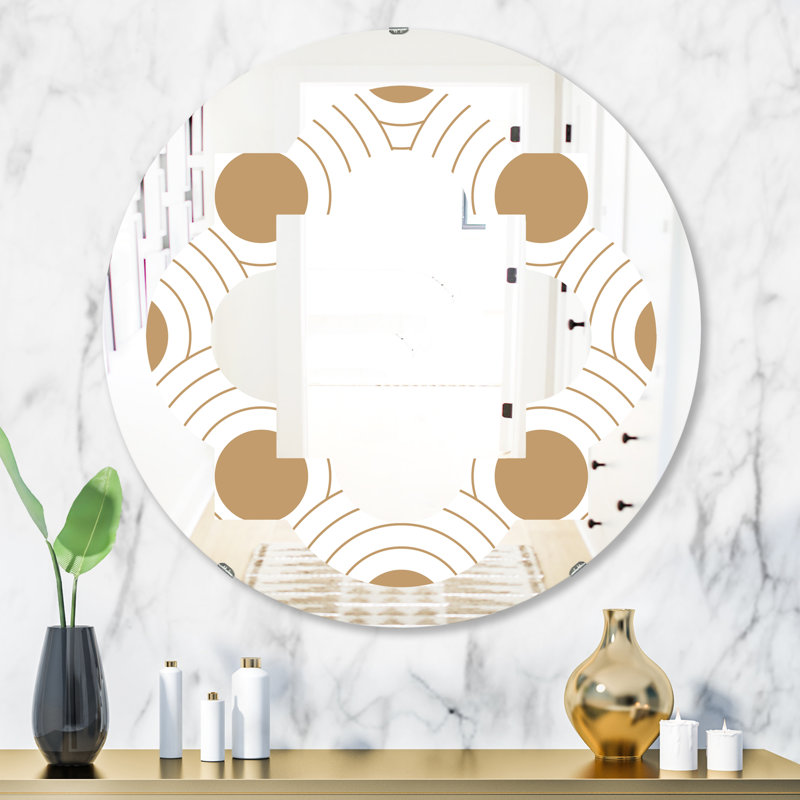 Miroir mural Quatrefoil, H 31,5 po x l po