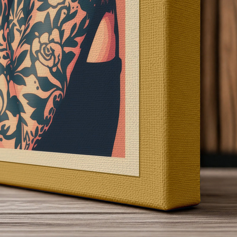 Platinum Confidence Pop Art - Wrapped Canvas, 36x24 - 91.4 x 61.0 cm, Ochre Border