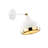 Scandinavian Style Wall Lamp, White & Gold, 10 x 11 in Base Plate | Metal Body, 11 in Height, E27 Socket (Max 40W) | Elegant & Minimalist Design for Modern Home Decor, Includes Setup Instructions-1503271891