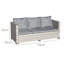 Malta Rattan 9 Seat Rising Firepit Corner Set in Dove Grey with 2 Footstools