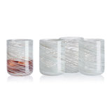 Color Swirl 15 oz. Double Old Fashion Glasses