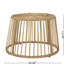 Chaise et table d'appoint brunes - Fer, coussin beige inclus, faux patio et structure en fer