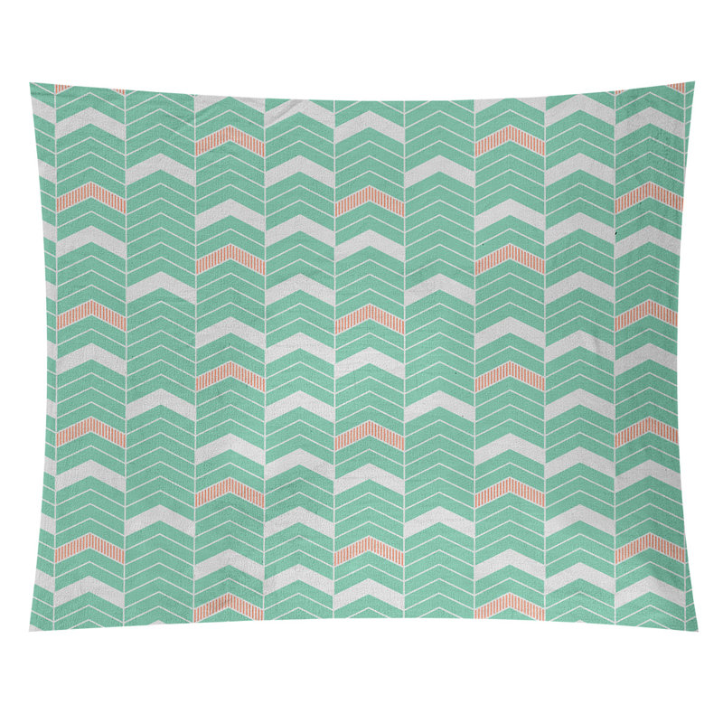 Tapisserie Stephenie, H 27,5 po x l 37,5 po, Vert / Orange