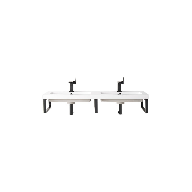 Boston 48'' W Double Vanity, Matte Black