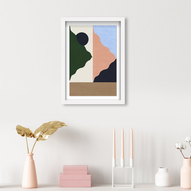 Peaking Mountains Print by Oliver Gal, 11.5"H x 16.5"W, White Shadowbox