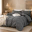 Premium Duvet Cover Set Double Brushed Microfiber Reversible With Zipper Closure & Corner Ties-122586779