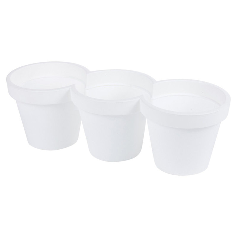 Gannon Pot Planter, 1, 13cm H x 39cm W x 16cm D, White