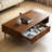 Rectangular solid wood carved drawer coffee table-104904550