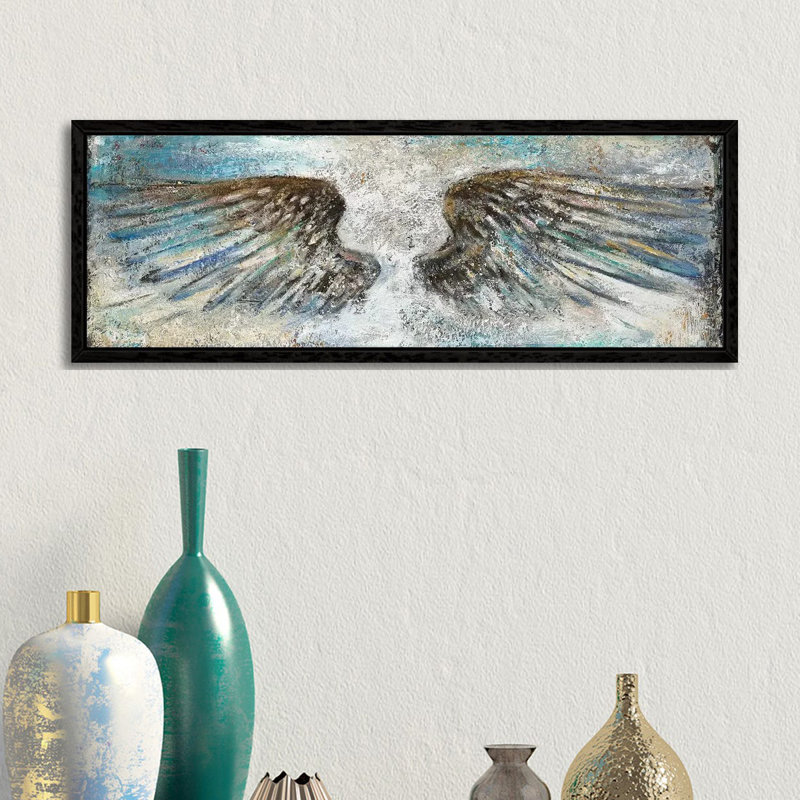 Wings by Patricia Pinto - Panoramic Print on Canvas, 152.4 cm H x 50.8 cm W, Black Framed