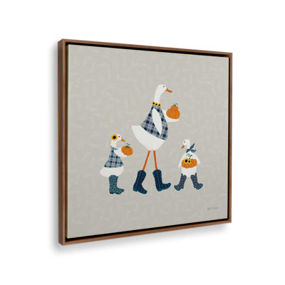 «Ducks in the Pumpkin Patch X» par Yvette St. Amant, reproduction d'art sur toile