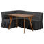 Ensemble de coin repas rembourré en tissu 3 pièces Baxton Studio Randolph - Banquette de coin avec base à jupe