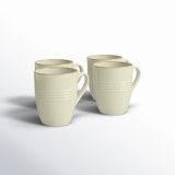 Birch Lane Kestwick 14oz Stoneware Coffee Mug Set (Set of 4)
