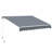 Outsunny 10' X 8' Retractable Awning, Patio Awnings, Sunshade Shelter W/ Manual Crank Handle, UV & Water-Resistant Fabric And Aluminum Frame For Deck, Balcony, Yard, Dark Gray-1951938599