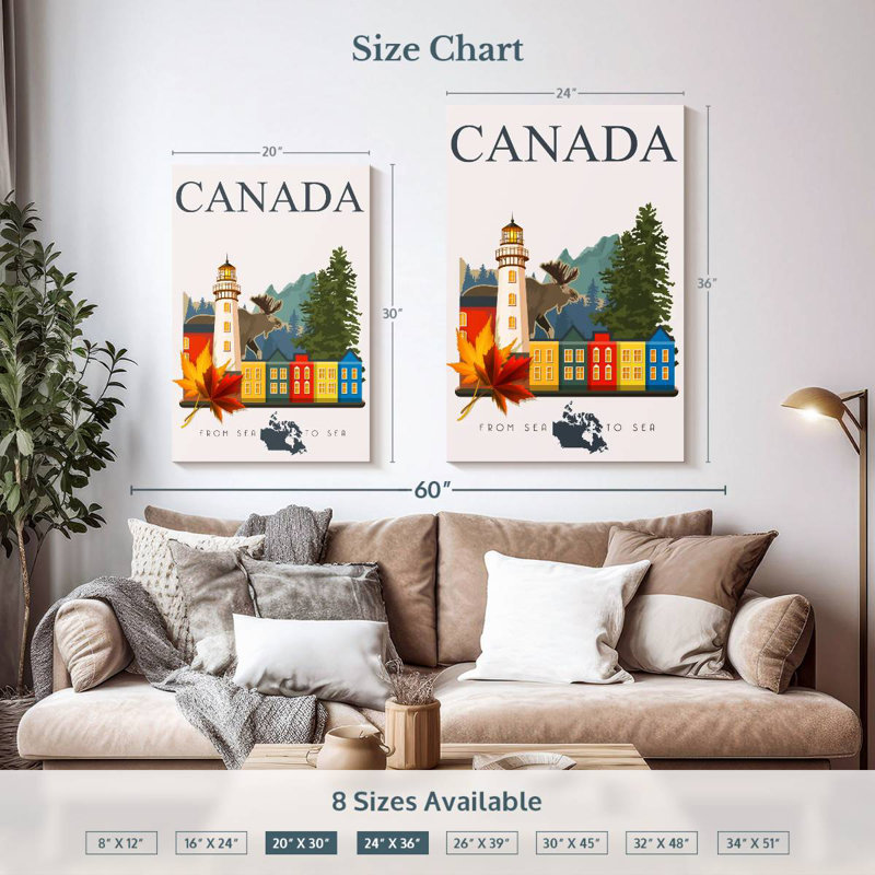 Aime Canada From Sea To Sea, 36" H x 24" W