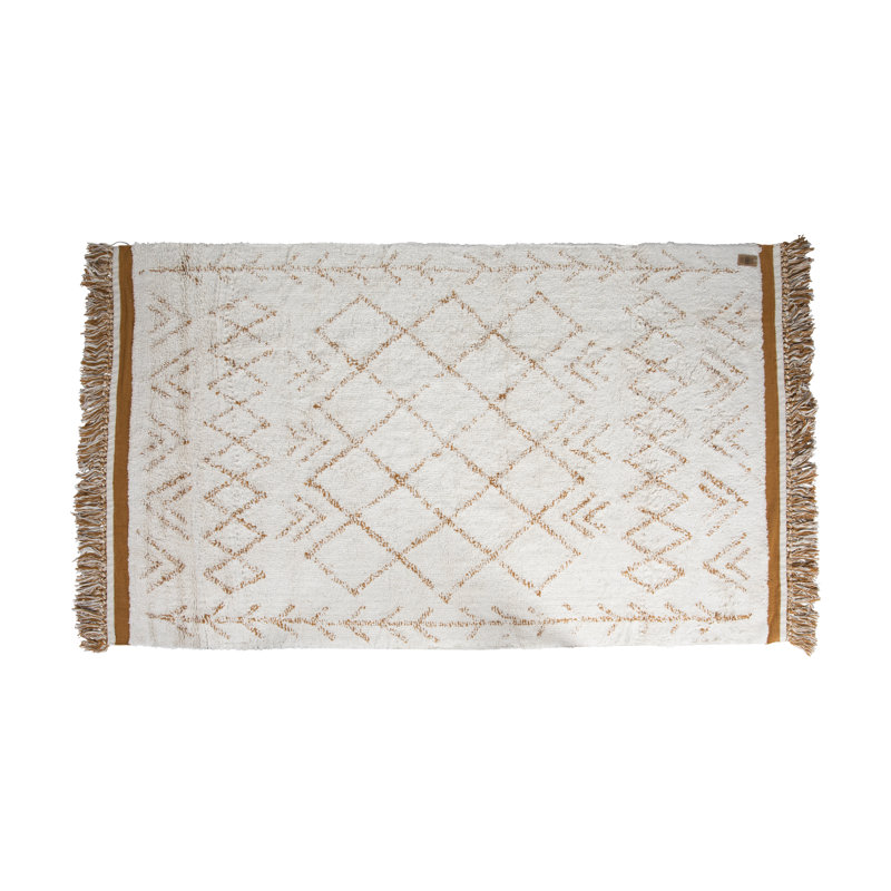 Cotton Tufted Rug with Fringe
