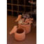  Ensemble de 2 pots à fleurs en béton avec oiseaux H 8,25 po