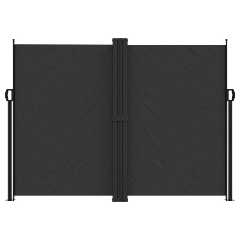 Symple Stuff Retractable Side Awning, Black, 180cm H x 1200cm W