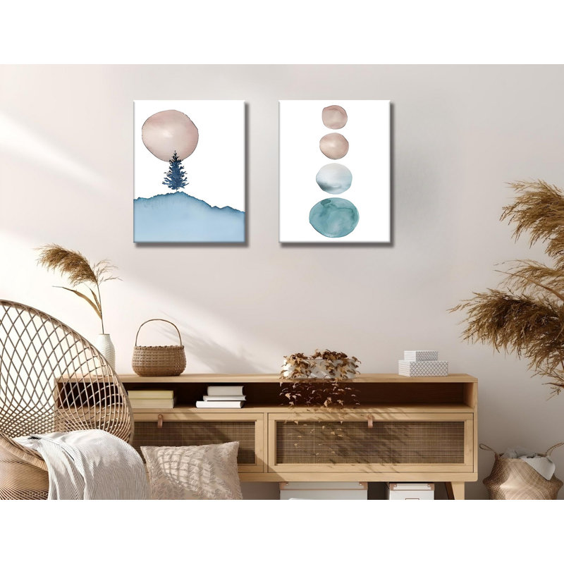 Stunning Decorative Canvas Paintings (2 Pieces), 11.8 x 15.7 inches Each | 50% Cotton / 50% Polyester, Digital Printing on Canvas | Elegant Wooden Frame (0.8 x 1.2 inches) | Perfect for Home Decor & Art Enthusiasts