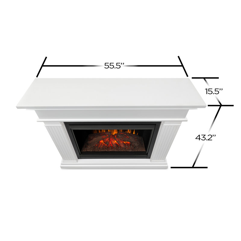 Centennial Grand 56" Electric Fireplace by Real Flame, White