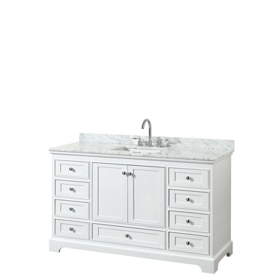 Deborah 60'' Single Bathroom Vanity with Marble Top