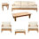 Atnas Outdoor - Piece Teak Conversation Set