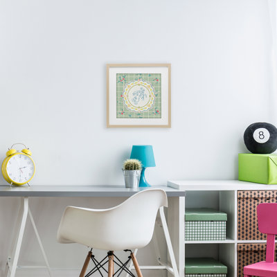 «Spring Bunny on Doily», reproduction encadrée sous verre, design par Angela Steahling
