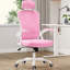 Fauteuil de bureau ergonomique en filet à haut dossier, appui-tête rotatif réglable et chaise de bureau de soutien lombaire vertical avec accoudoirs rabattables, fauteuil à bascule 90 ° à 120 ° pour salle de jeux de bureau-714370136-714370137