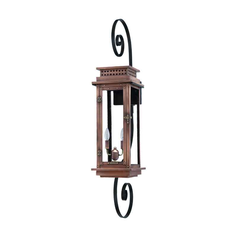 Nouveau Outdoor Wall Lantern, 26" H x 15" W x 13" D