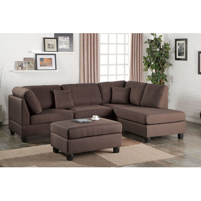 Trusha Upholstered L-Shaped Sectional Reversible