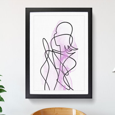 Female Form Purple - Picture Frame Graphic Art