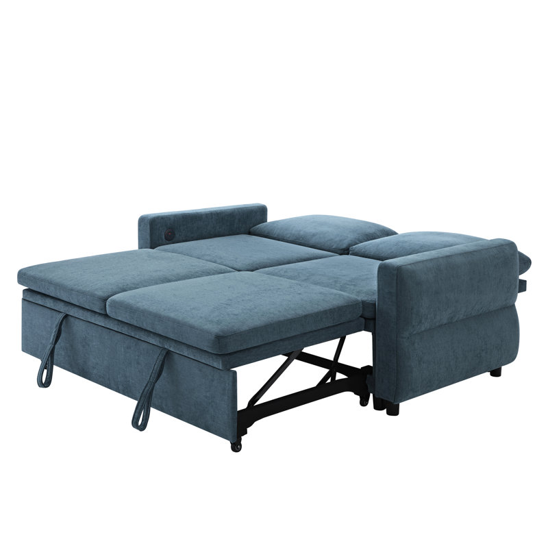 Canapé-lit convertible en chenille 62,75 pouces pour petite maison