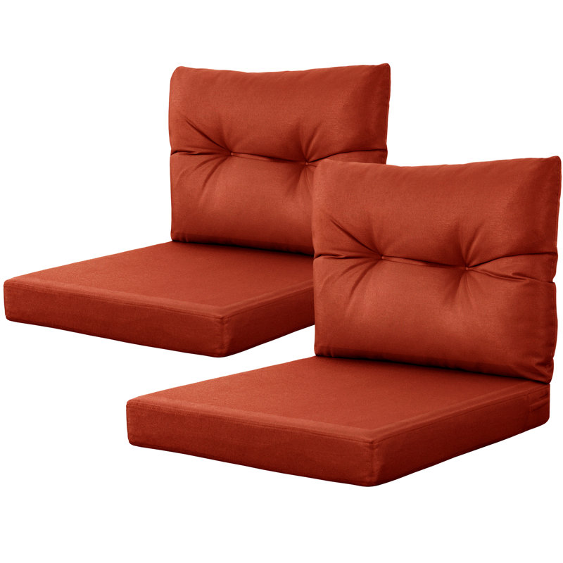 Outdoor Deep Seat Cushion Set, Double Waterproof Tech Fade Resistant Outdoor Chair Cushions, Patio Furniture Cushions With Straps For Chair Sofa Couch(Set Of Two)