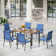 Sutiya 6 - Person Metal Patio Dining Set with Rectangular Table