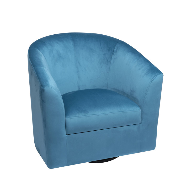 Hohenstein 360 Degree Swivel Barrel Chairs, accent chairs for living room with armrest, Modern Accent chair