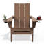 Chaise Adirondack pliante en polyéthylène haute densité Delman avec porte-gobelet double (ensemble de 2)-1754584646