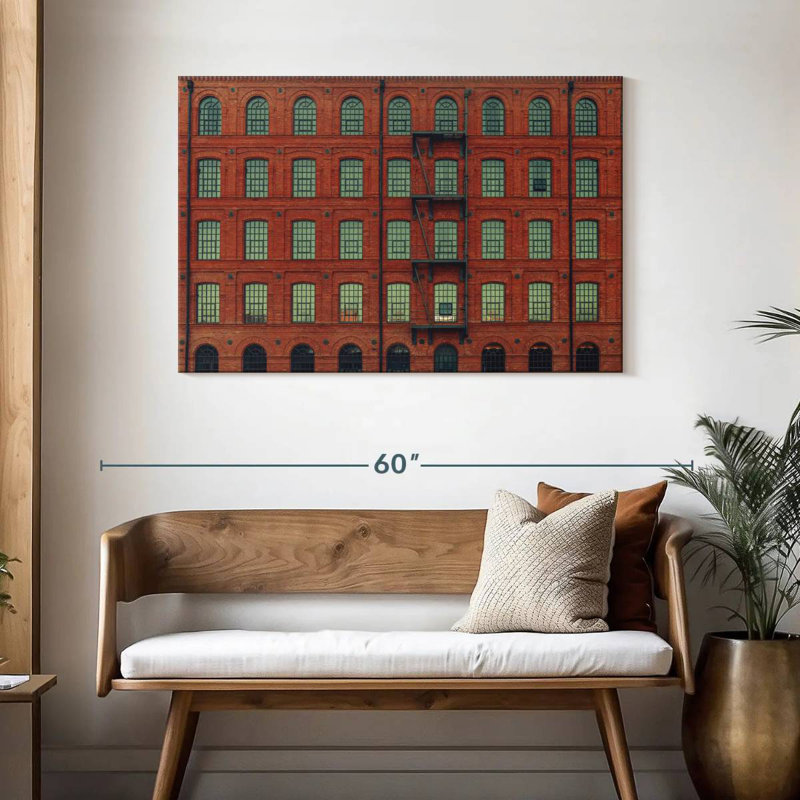 Red Building, 30" H x 45" W