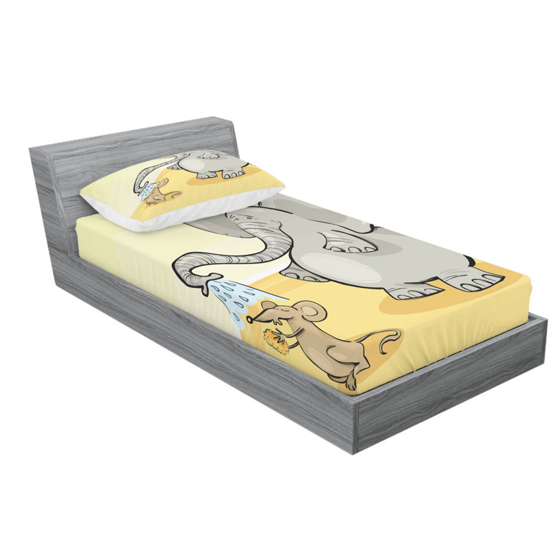 Microfiber Sheet Set, Twin Sheet Set with Fitted Sheet