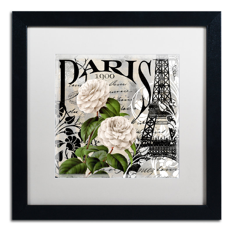 Jadaya «Paris Blanc II», impression encadrée, Blanc, H 16 po x l 16 po x P 0,5 po