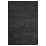 Tapis en laine noués à la main Manns - couleur gris anthracite | Conception solide