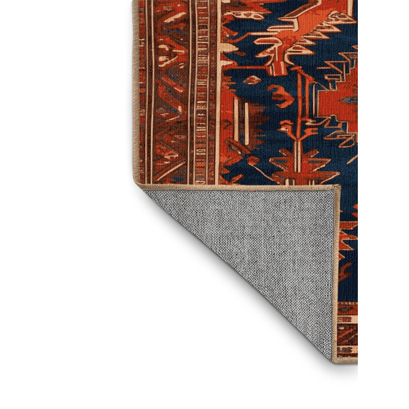 Tapis brun lavable à la machine, Rond 4 pi