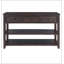 Console rétro avec deux tablettes ouvertes, structure en bois de pin massif et pieds pour le salon-1155913667