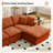 Boneless 110'' Comfy L Shaped Cloud Sofa with Ottoman, Oversized Compression Deep Seat Sectional Modular Couch, 3 Seater Living Room Set-1445337686