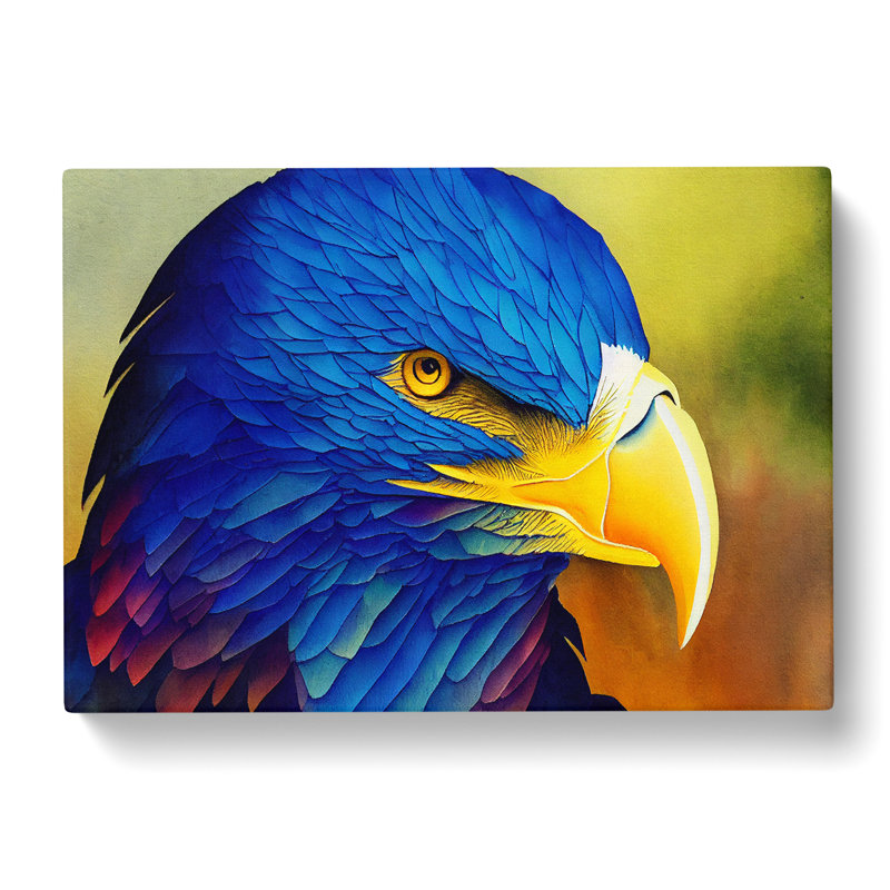 Eagle Bird Watercolour Vol.7 - Wrapped Canvas, 35cm H x 50cm W