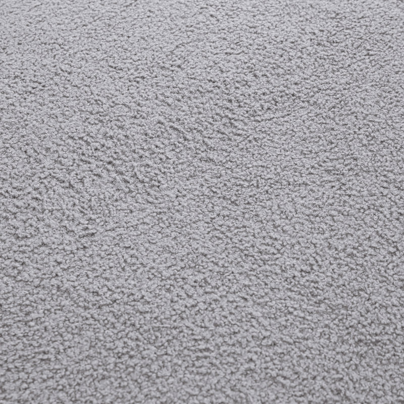 Canapé modulaire en forme de L avec siège courbé orienté vers la droite - Confort moderne de style bouclé gris (faisant face à la droite)