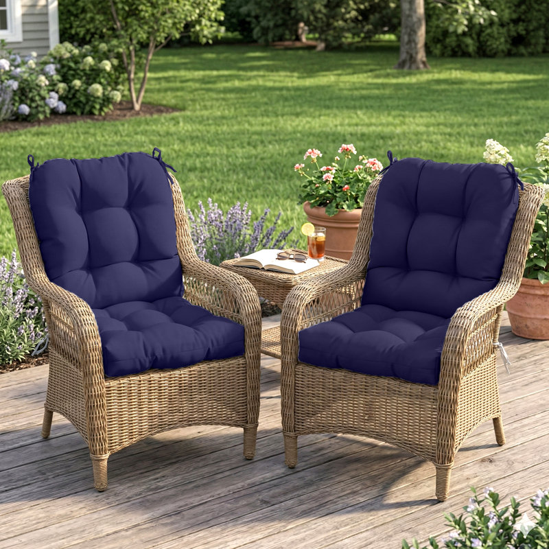 Ensemble de 2 coussins de remplacement pour l'extérieur, Bleu très foncé