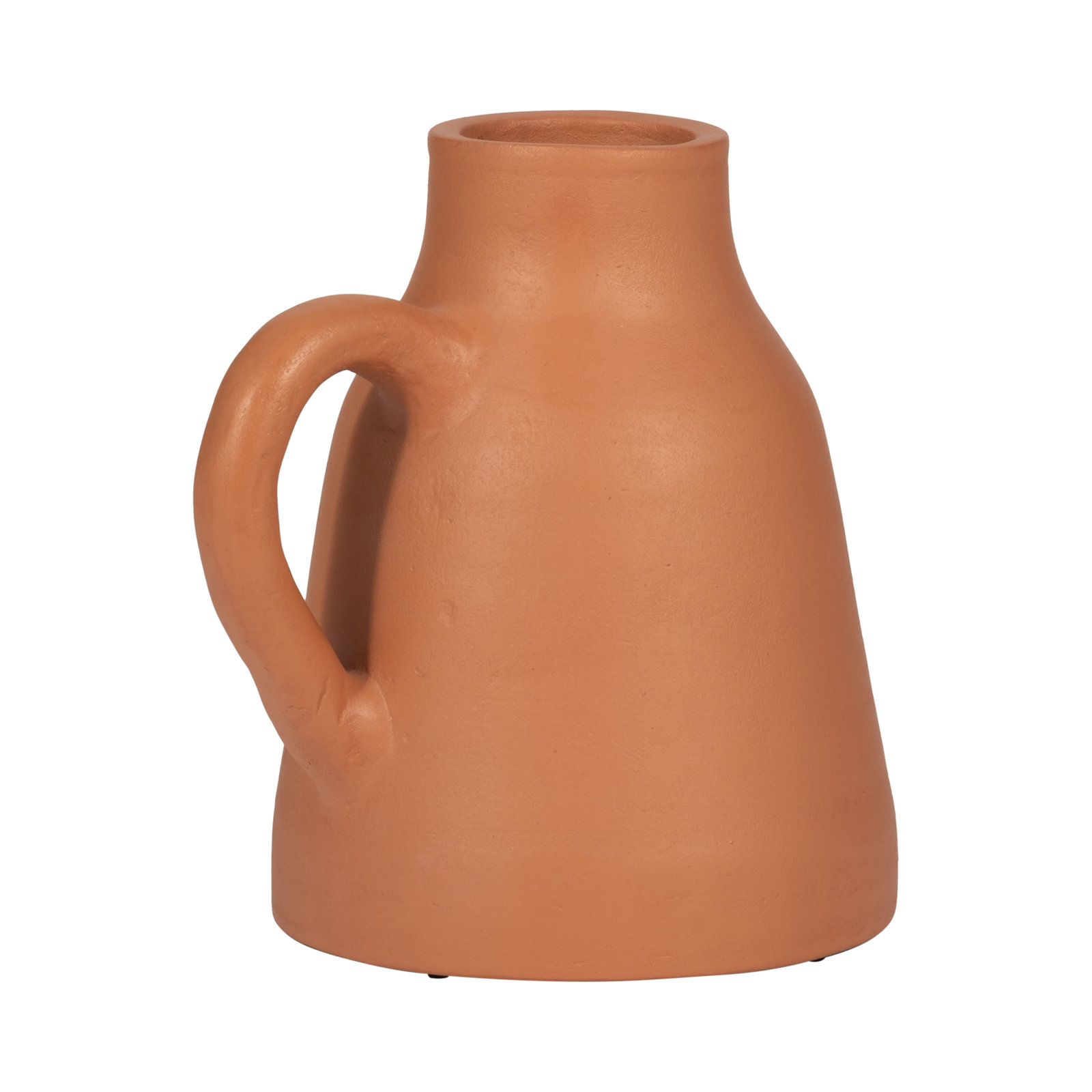 Anasta Handmade Terracotta Table Vase, Brown, Overall Height - 8.5"