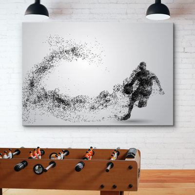 Dot Explosion, joueur de basket-ball, dribble, balle, sportifs, art, art moderne, rustique, exercice urbain