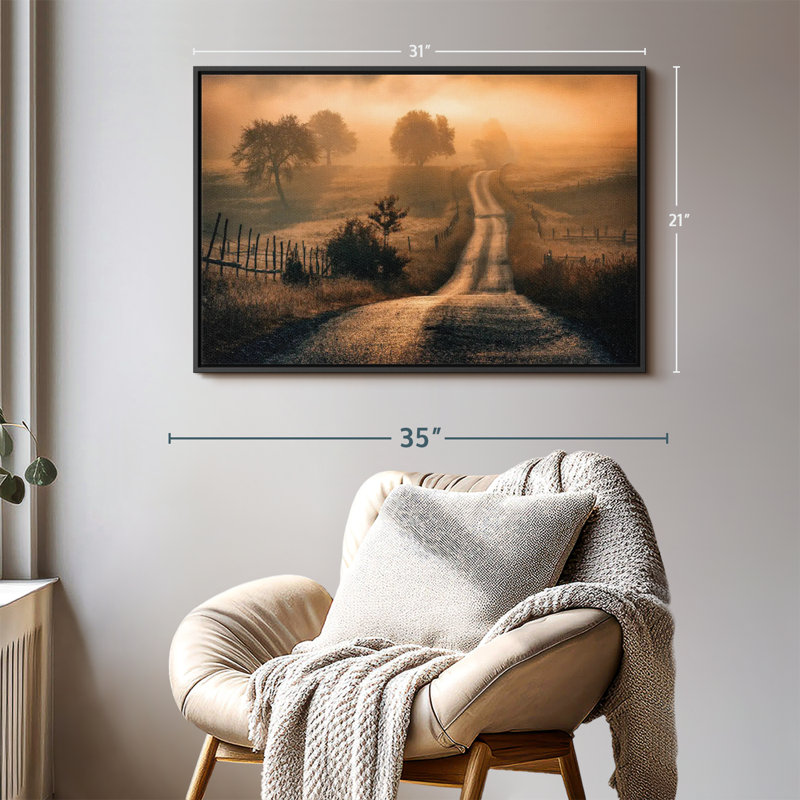 Nature, impression sur toile «Field Of Fog», H 21 po x l 31 po